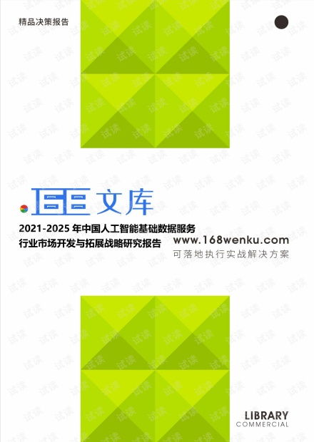2021-2025年中國人工智能基礎數據服務行業市場開發與拓展戰略研究報告